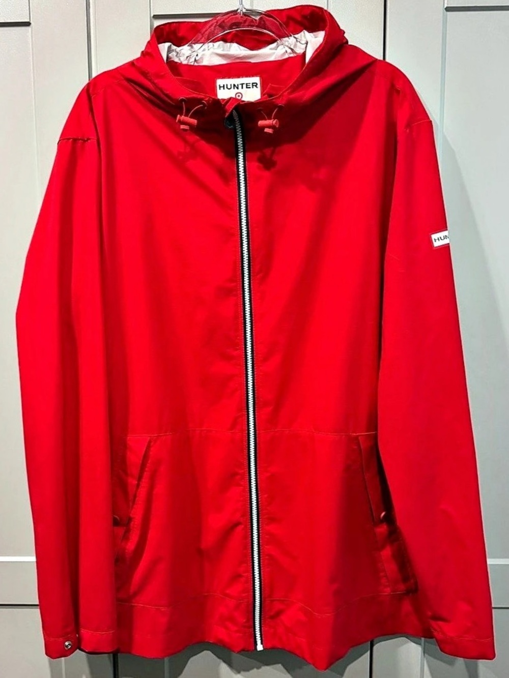 Hunter Target Collab Red Lightweight Hooded Jacket Size XL - Picture 2 of 5
